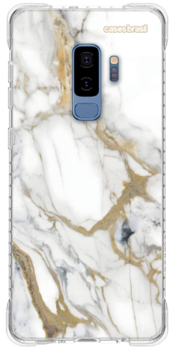 Capinha para Celular Mármore Carrara Dourado