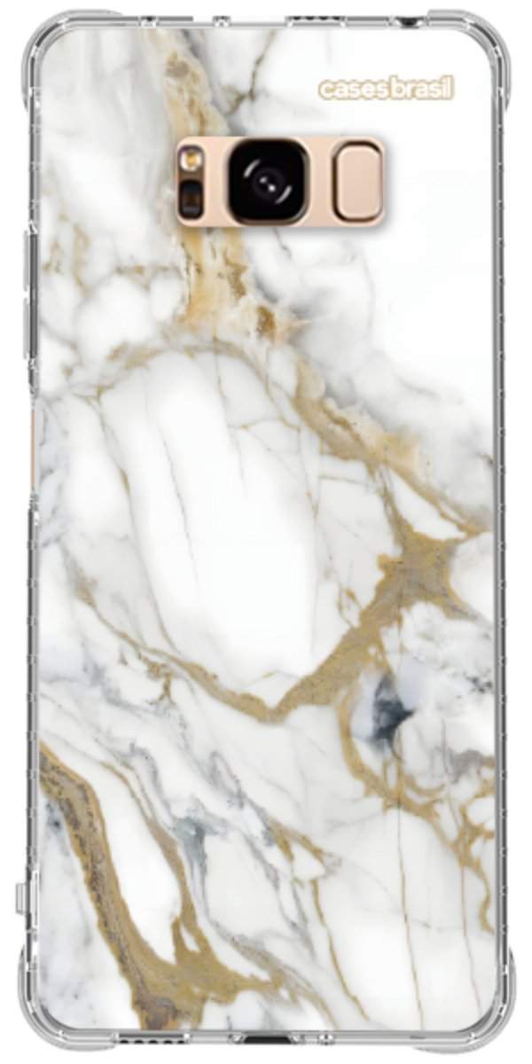 Capinha para Celular Mármore Carrara Dourado