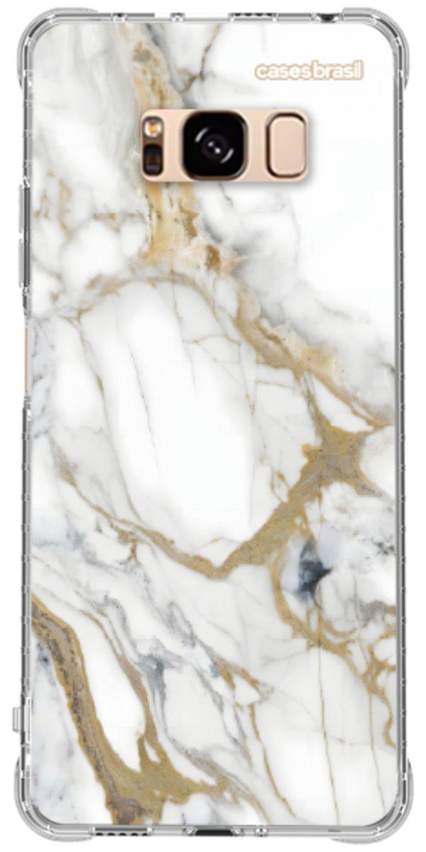 Capinha para Celular Mármore Carrara Dourado