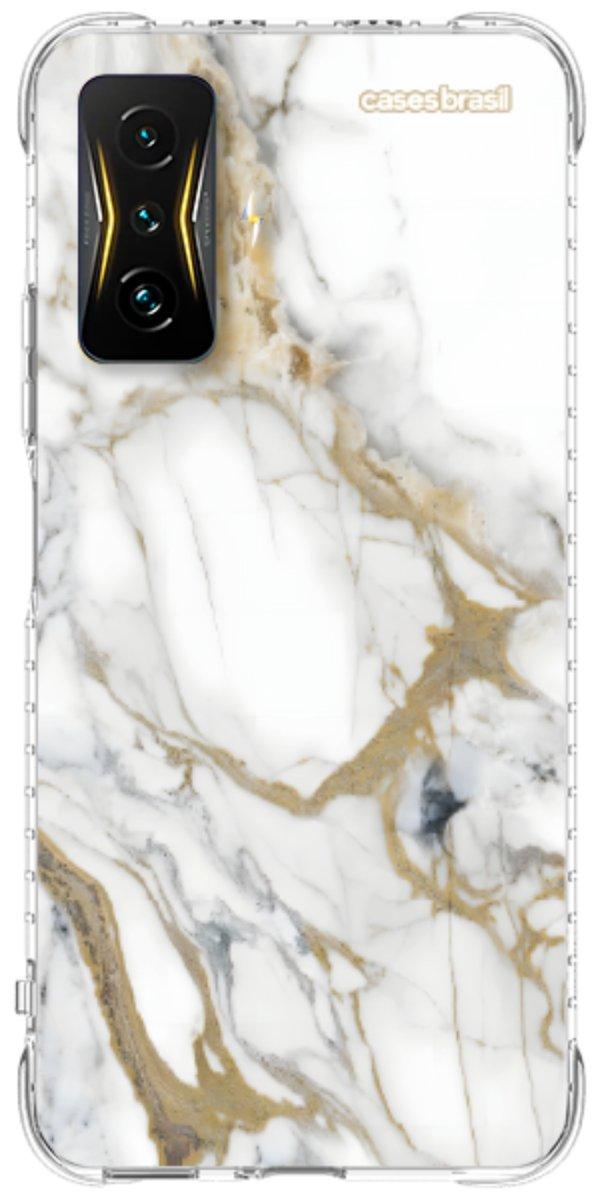Capinha para Celular Mármore Carrara Dourado