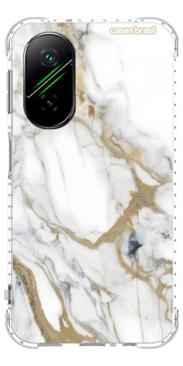 Capinha para Celular Mármore Carrara Dourado