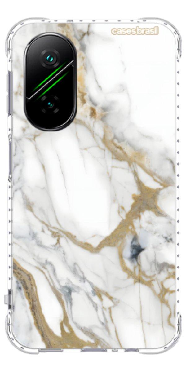 Capinha para Celular Mármore Carrara Dourado