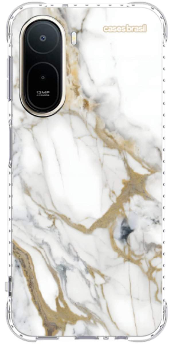 Capinha para Celular Mármore Carrara Dourado