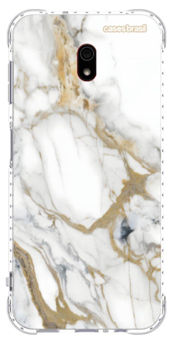 Capinha para Celular Mármore Carrara Dourado