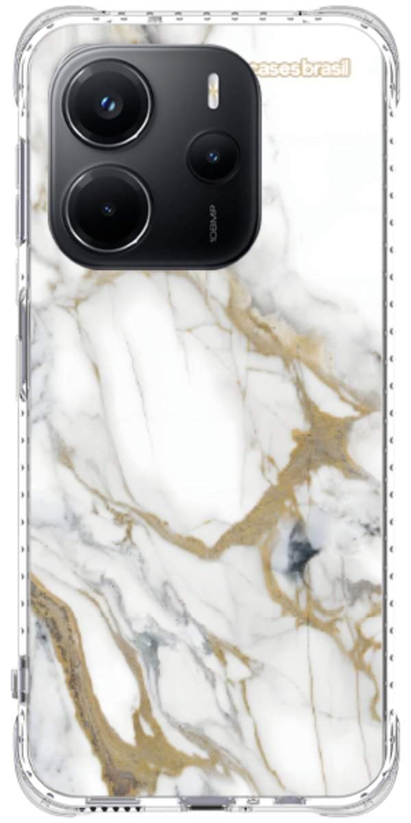 Capinha para Celular Mármore Carrara Dourado