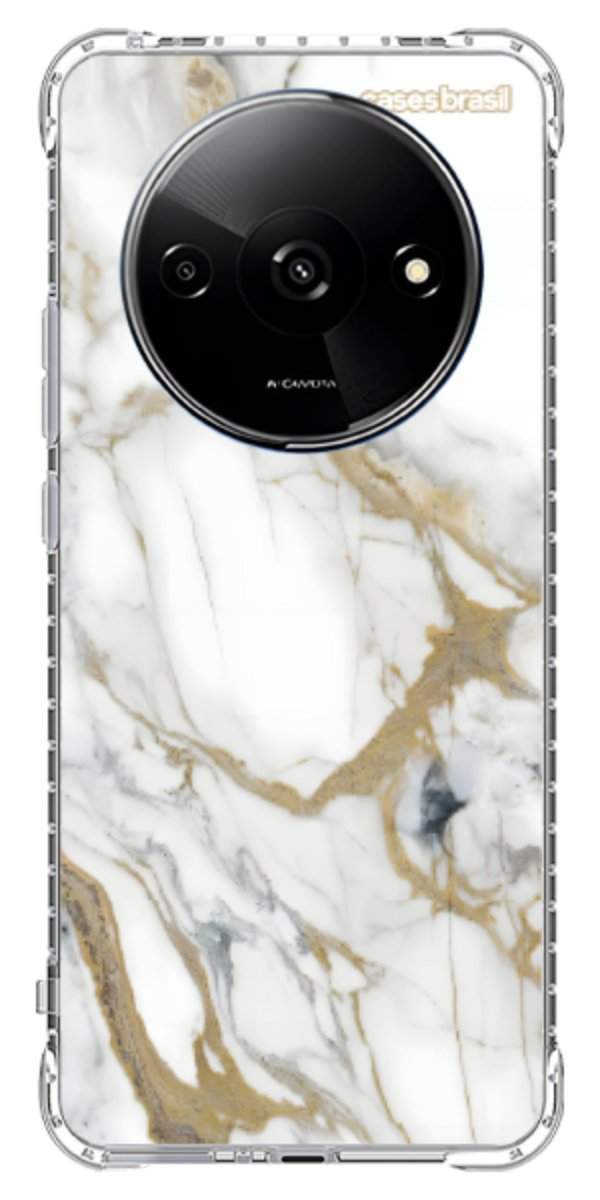 Capinha para Celular Mármore Carrara Dourado