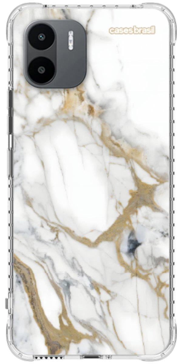Capinha para Celular Mármore Carrara Dourado