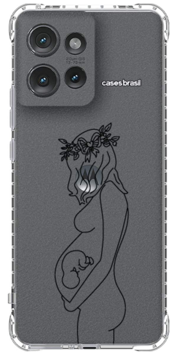 Capinha para Celular Traços de Amor Gestante