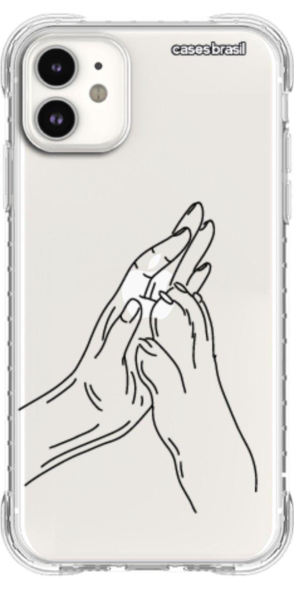 Capinha para Celular Traços de Amor Mãos Unidas