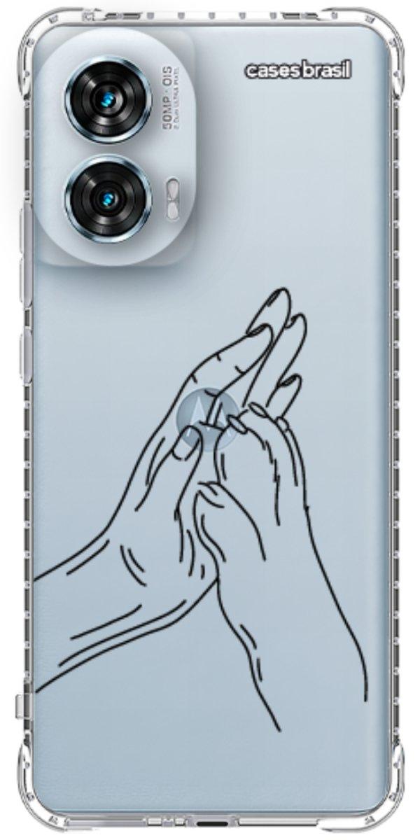 Capinha para Celular Traços de Amor Mãos Unidas