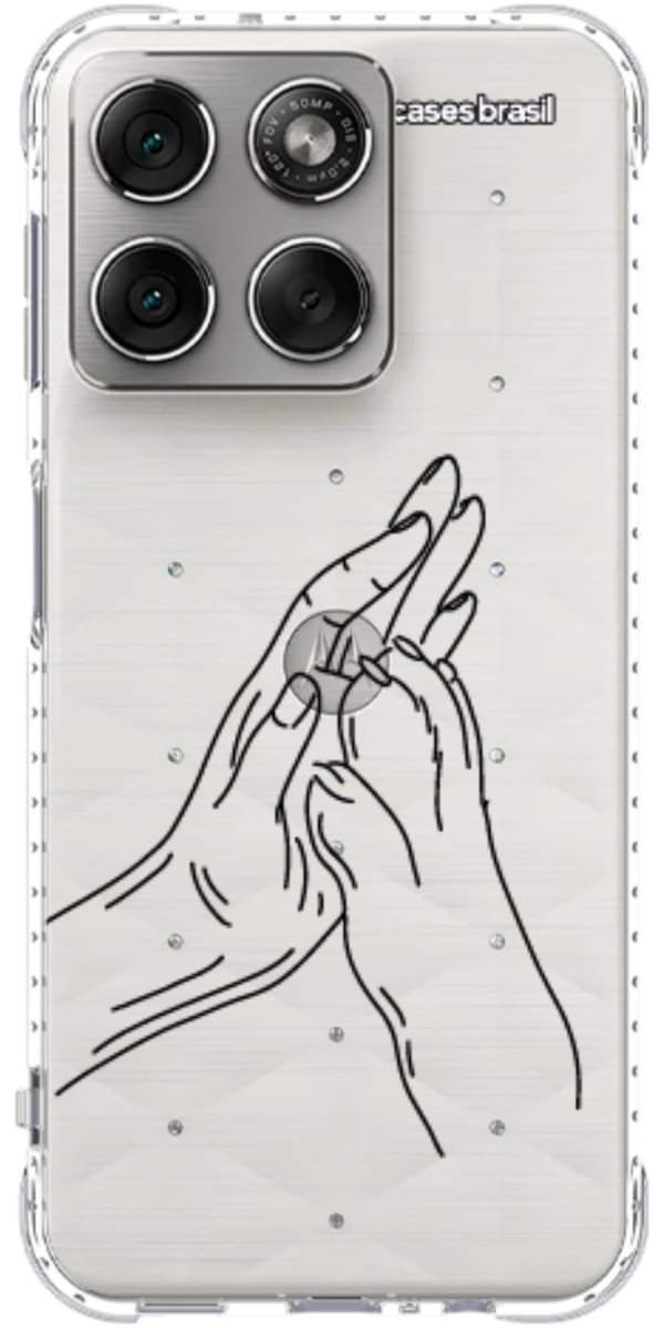 Capinha para Celular Traços de Amor Mãos Unidas