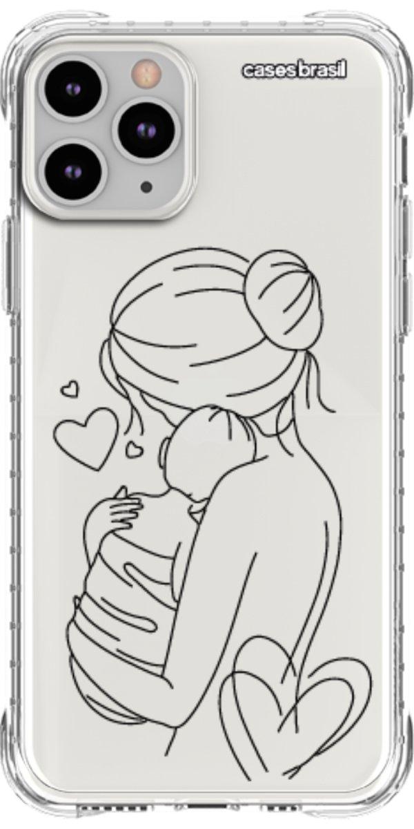 Capinha para Celular Traços de Amor Mãe e Bebê