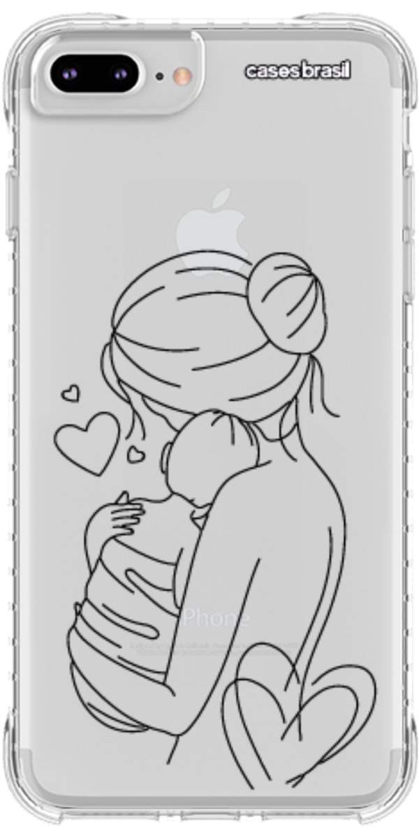 Capinha para Celular Traços de Amor Mãe e Bebê