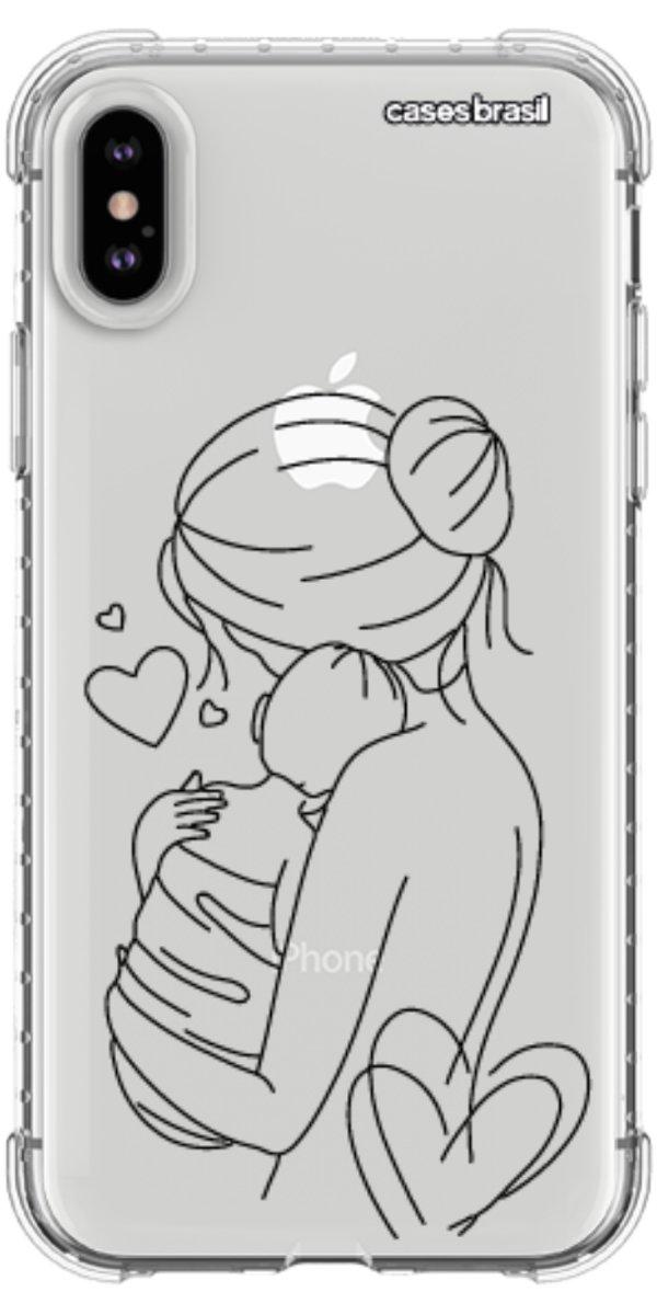 Capinha para Celular Traços de Amor Mãe e Bebê
