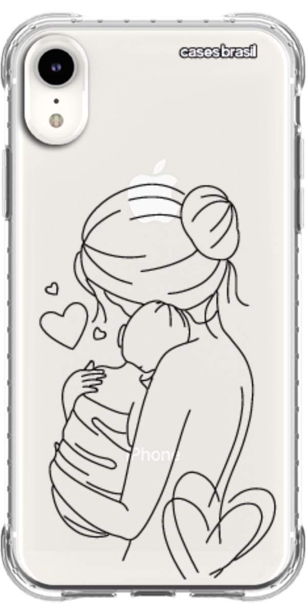 Capinha para Celular Traços de Amor Mãe e Bebê