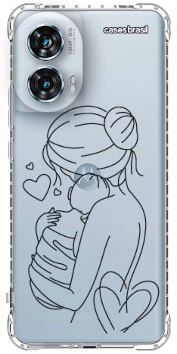 Capinha para Celular Traços de Amor Mãe e Bebê