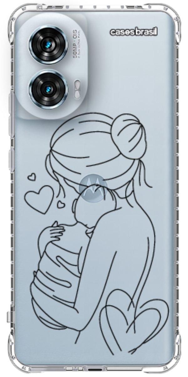 Capinha para Celular Traços de Amor Mãe e Bebê