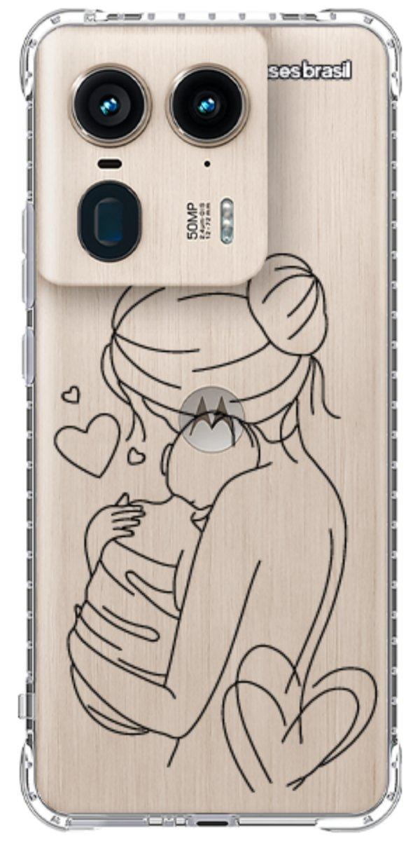 Capinha para Celular Traços de Amor Mãe e Bebê