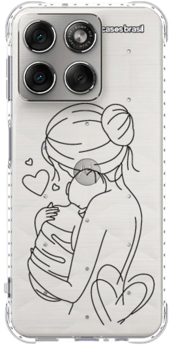 Capinha para Celular Traços de Amor Mãe e Bebê