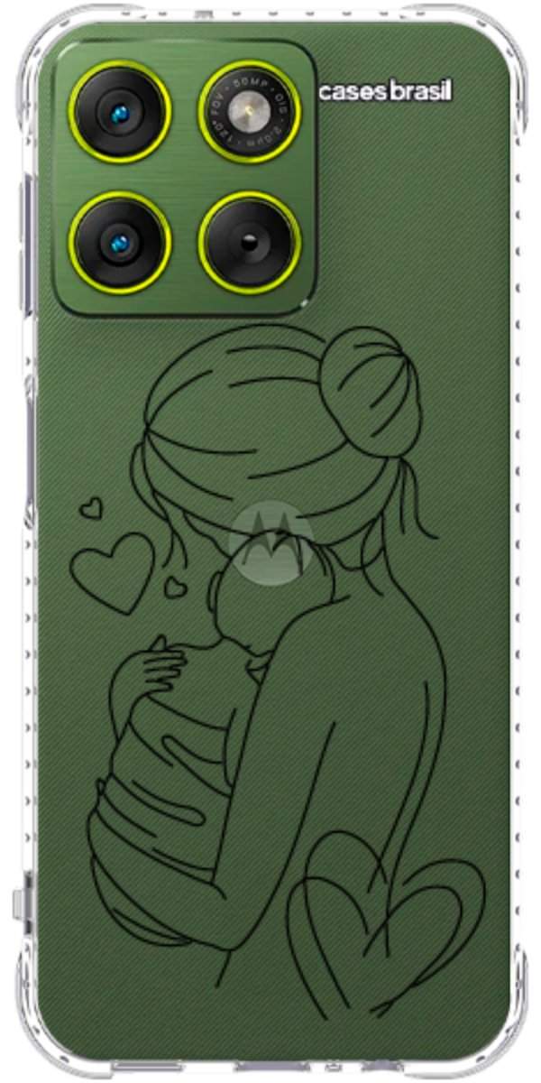 Capinha para Celular Traços de Amor Mãe e Bebê