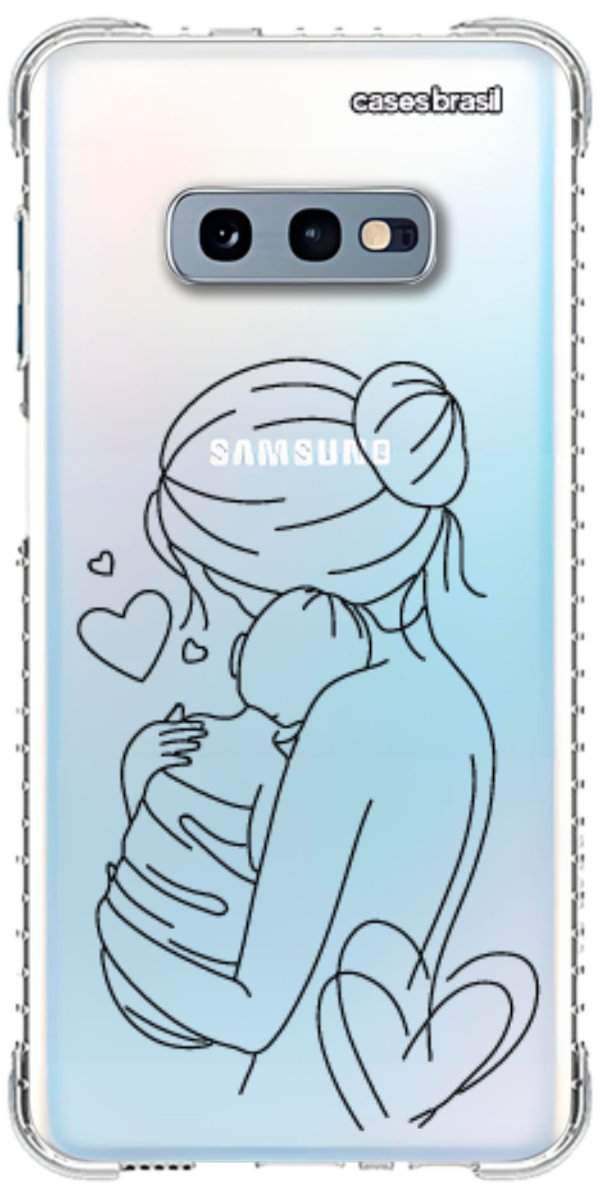 Capinha para Celular Traços de Amor Mãe e Bebê