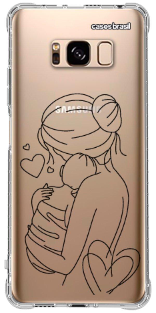 Capinha para Celular Traços de Amor Mãe e Bebê