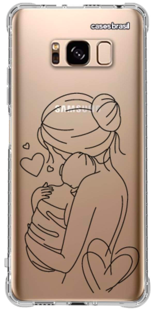 Capinha para Celular Traços de Amor Mãe e Bebê