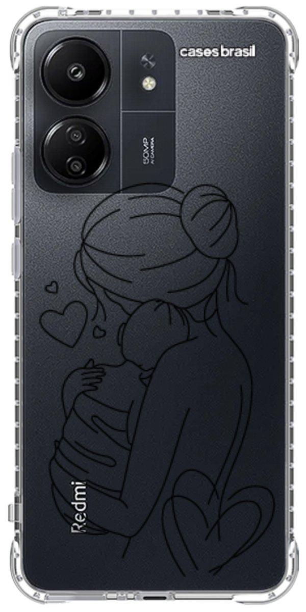 Capinha para Celular Traços de Amor Mãe e Bebê
