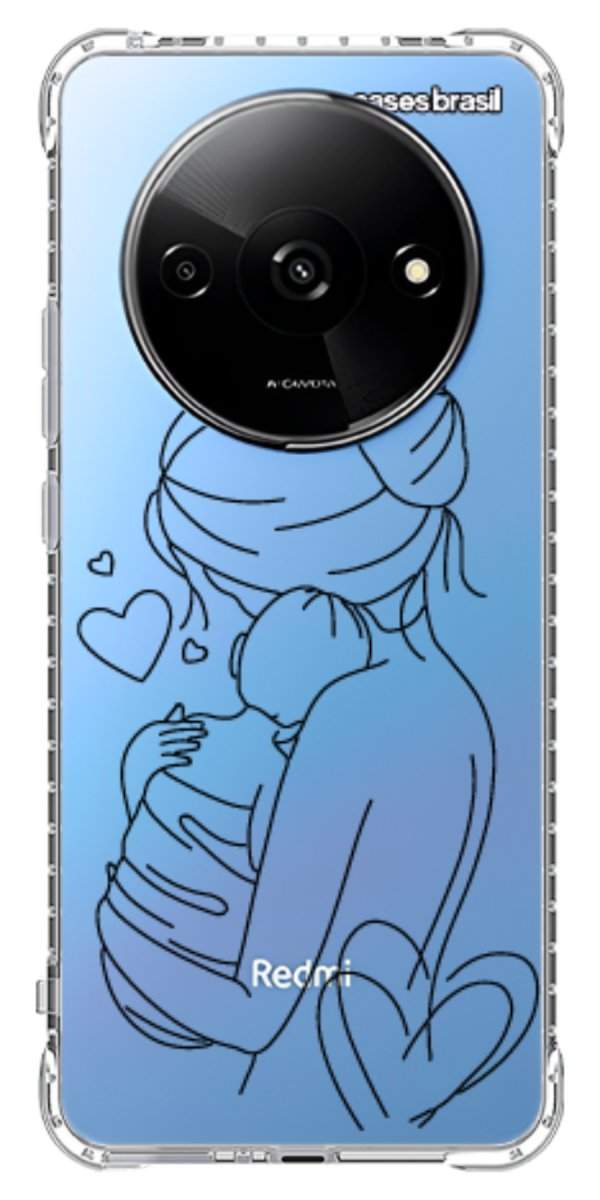 Capinha para Celular Traços de Amor Mãe e Bebê