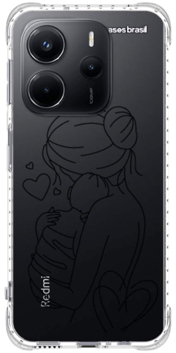 Capinha para Celular Traços de Amor Mãe e Bebê