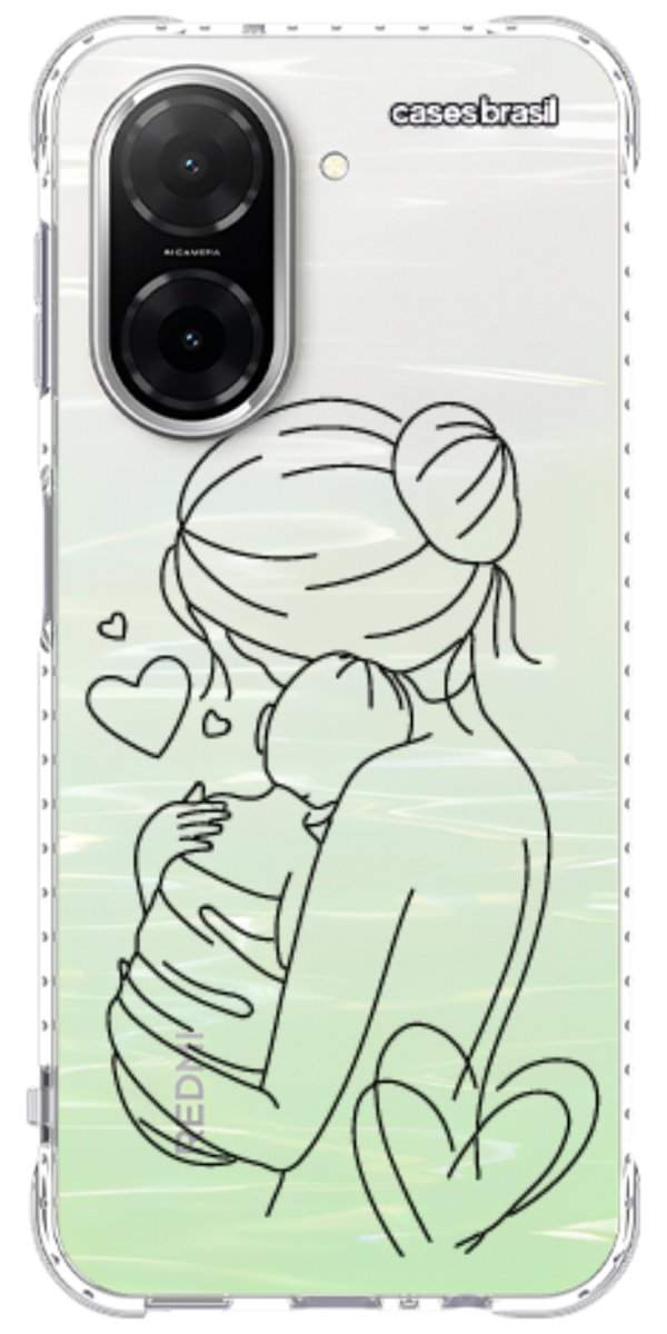 Capinha para Celular Traços de Amor Mãe e Bebê