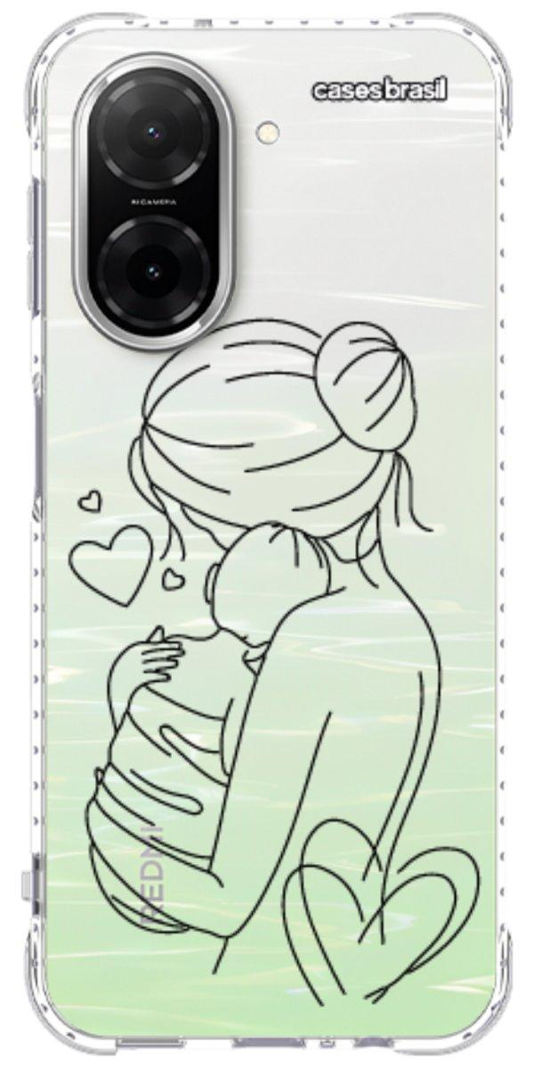 Capinha para Celular Traços de Amor Mãe e Bebê