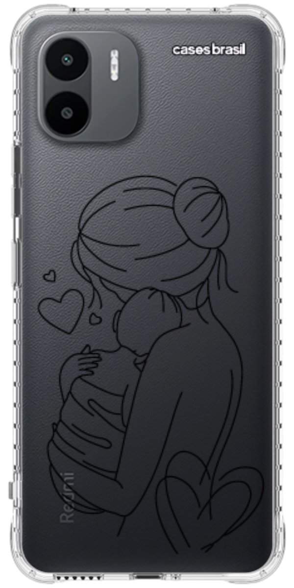 Capinha para Celular Traços de Amor Mãe e Bebê