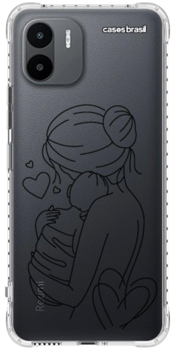Capinha para Celular Traços de Amor Mãe e Bebê