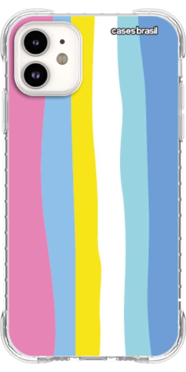 Capinha para Celular Arco-íris Vertical Colorido