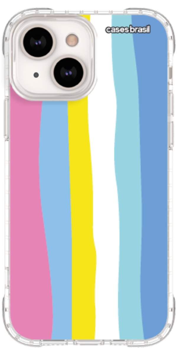 Capinha para Celular Arco-íris Vertical Colorido