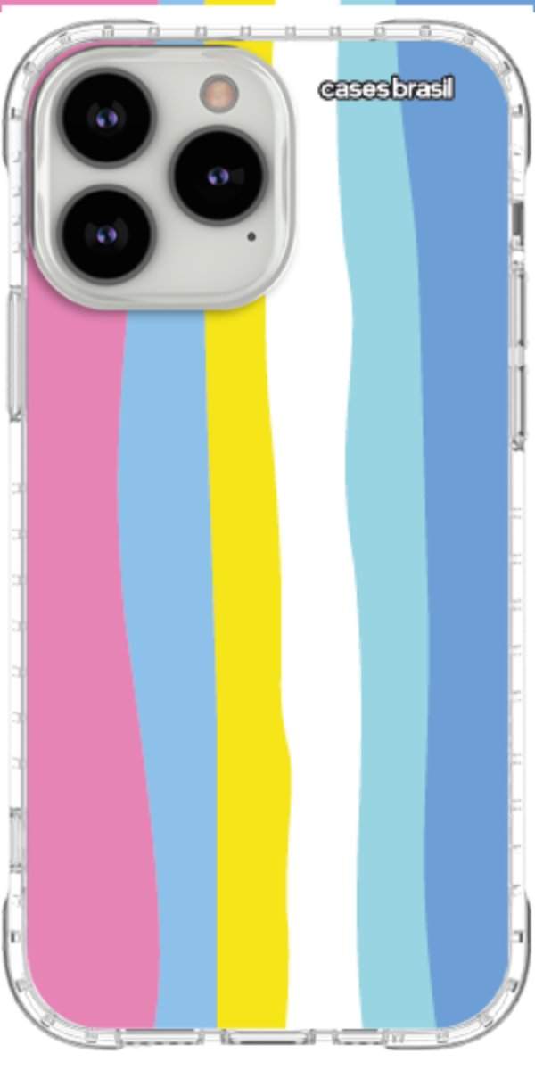 Capinha para Celular Arco-íris Vertical Colorido