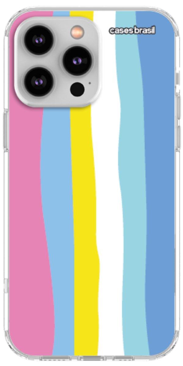 Capinha para Celular Arco-íris Vertical Colorido