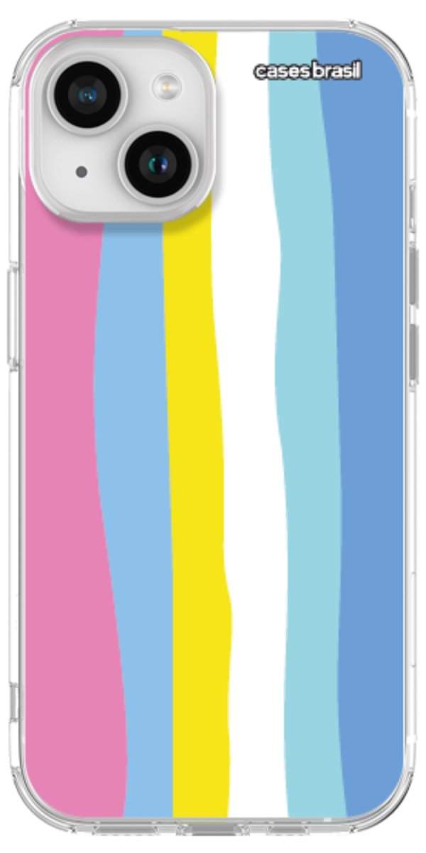 Capinha para Celular Arco-íris Vertical Colorido