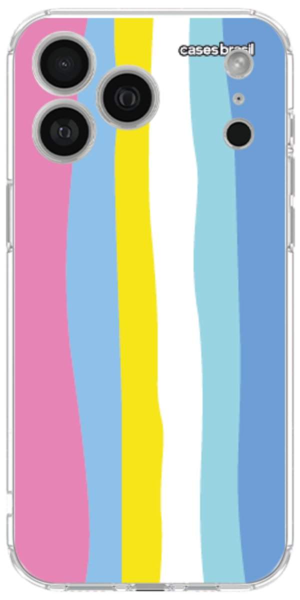 Capinha para Celular Arco-íris Vertical Colorido