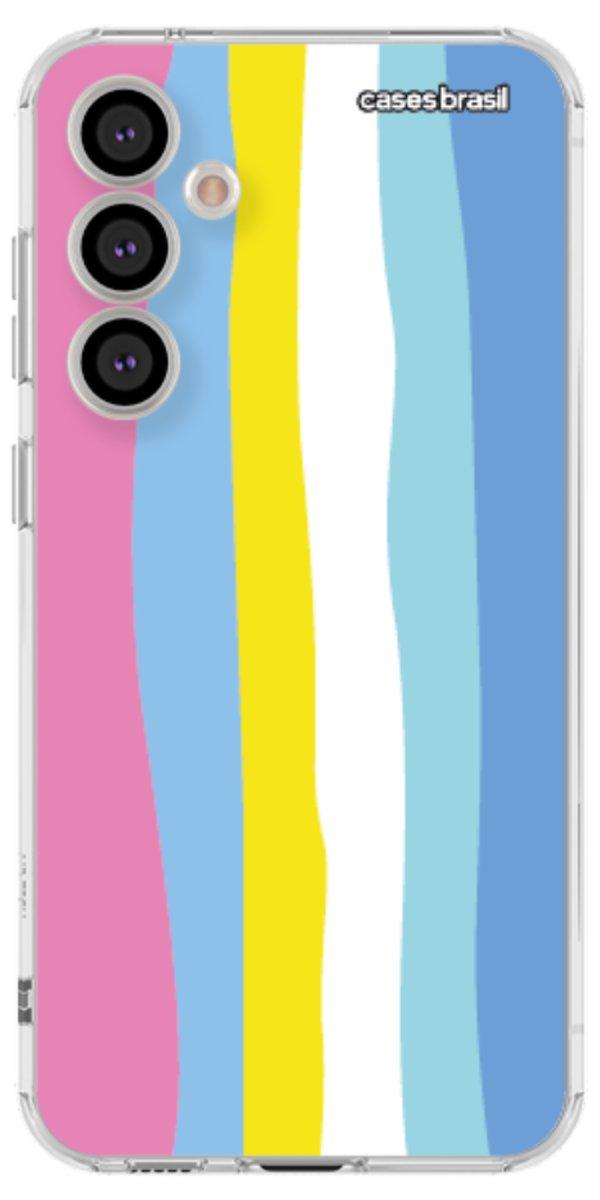 Capinha para Celular Arco-íris Vertical Colorido