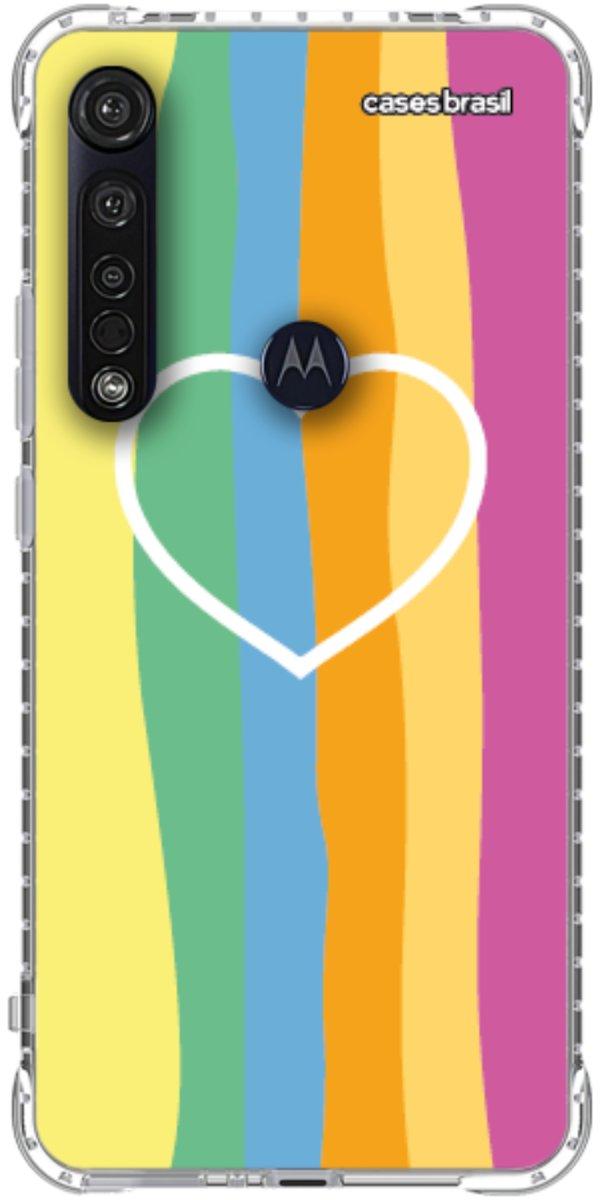 Capinha para Celular Coração delicado Arco-íris Vertical