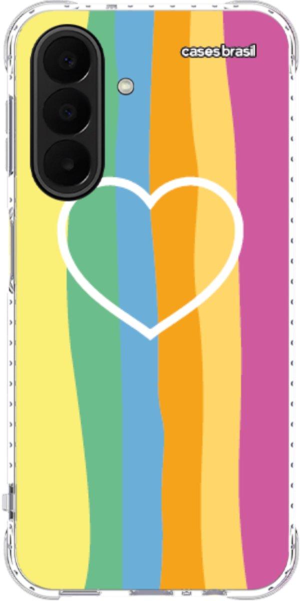 Capinha para Celular Coração delicado Arco-íris Vertical