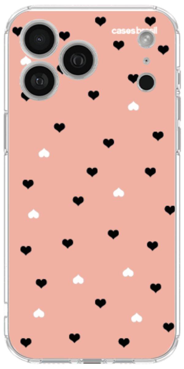 Capinha para Celular Corações Minimalistas Pink