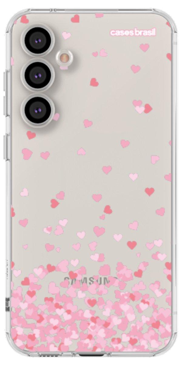 Capinha para Celular Corações Flutuantes