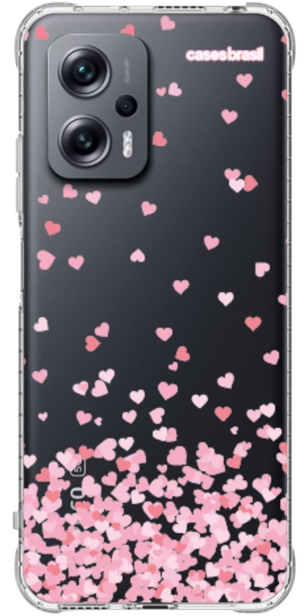 Capinha para Celular Corações Flutuantes