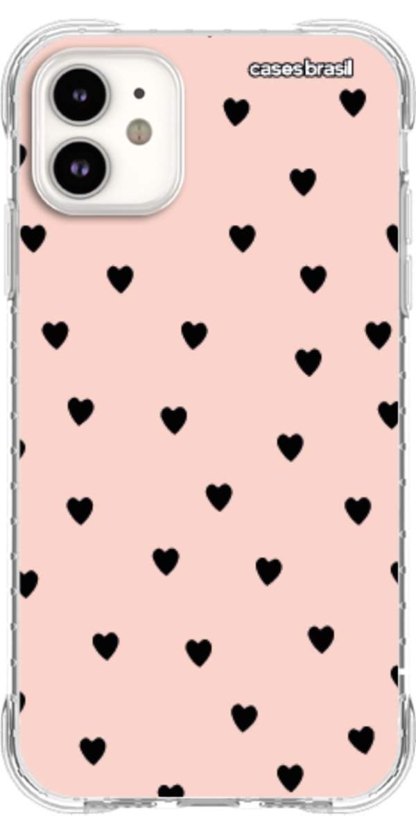 Capinha para Celular Corações Rose