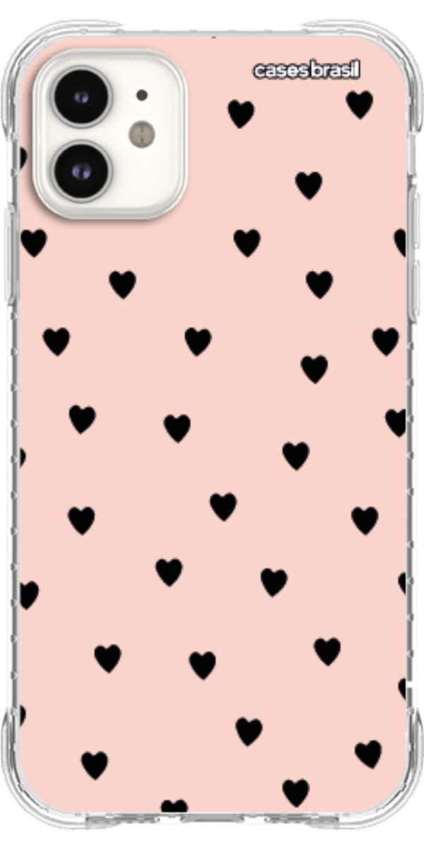 Capinha para Celular Corações Rose