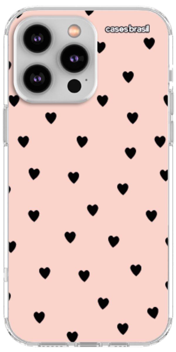 Capinha para Celular Corações Rose