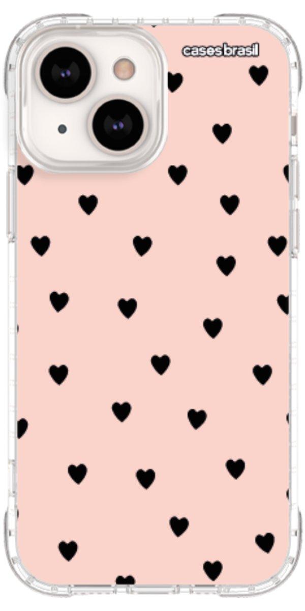 Capinha para Celular Corações Rose